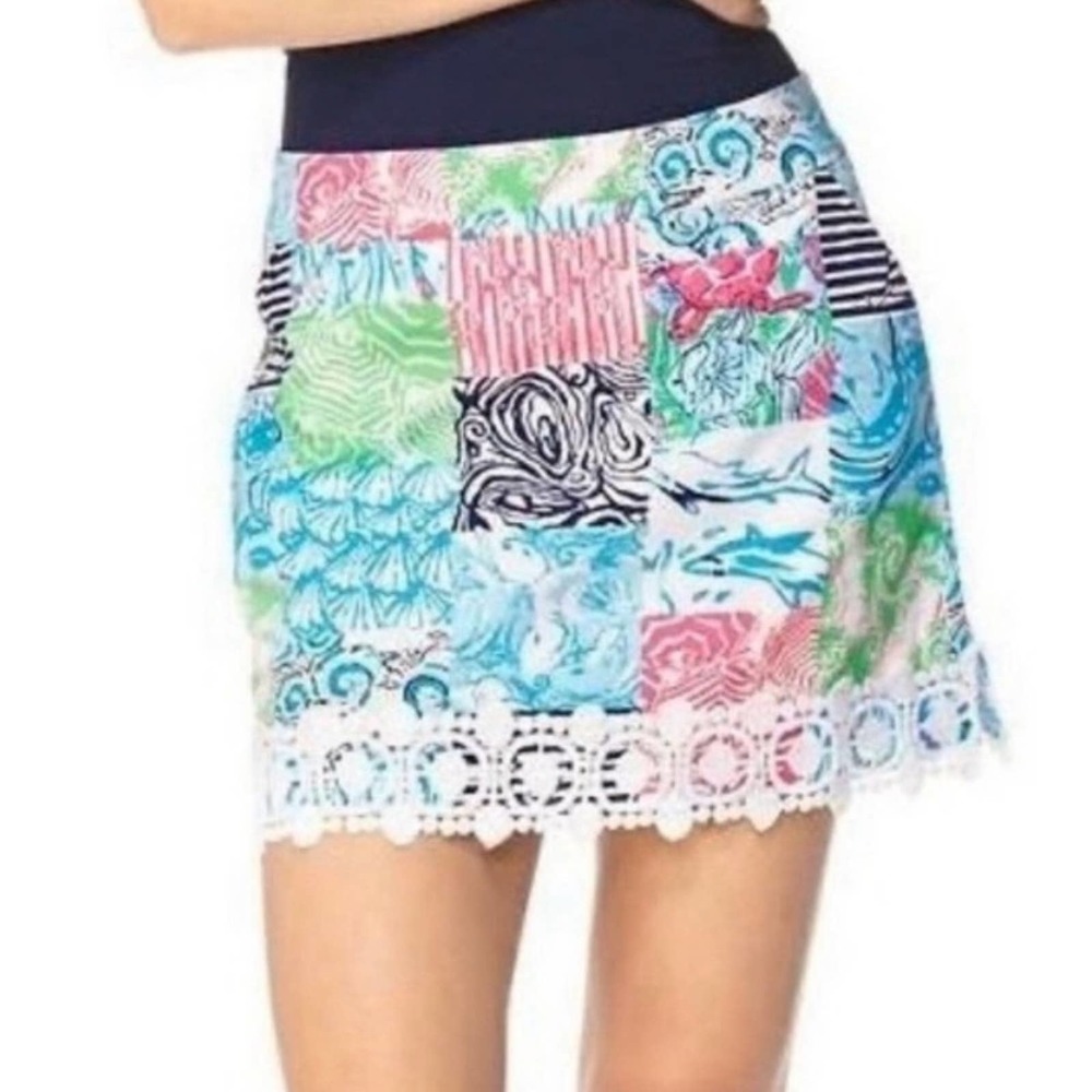 Lilly Pulitzer Marigold Patchwork skort 6 - Picture 2 of 6
